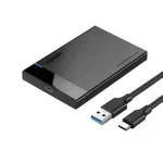 UGREEN US221 2.5" SATA Hard Drive Enclosure showing its compact tool-free design and USB 3.0 cable.