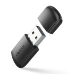 UGREEN AC650 11ac Dual-Band Wireless USB Adapter – CM448 in black color, compact with USB-A plug, displayed on white background.