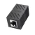 UGREEN RJ45 Network Keystone Jack Inline Coupler Female to Female Black – Ideal for gigabit Ethernet cable extensions, keystone compatible.