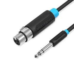 VENTION 6.5mm Male to XLR Female Audio Cable – flexible, strong, and clear audio for studio or live sound – available at Dove Computers.