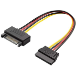 VENTION 15-pin SATA Power Extension Cable 30cm – male to female connector for HDD and SSD – available at Dove Computers.