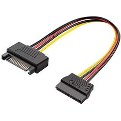 VENTION 15-pin SATA Power Extension Cable 30cm – male to female connector for HDD and SSD – available at Dove Computers.
